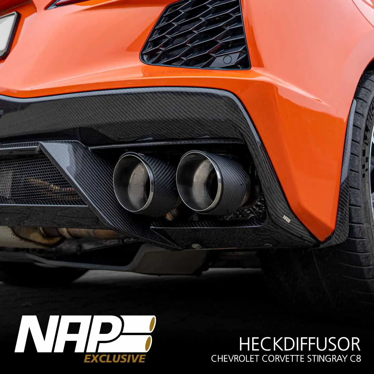 NAP Exclusive Chevrolet Corvette C8 Carbon Aero Kit Heckdiffusor