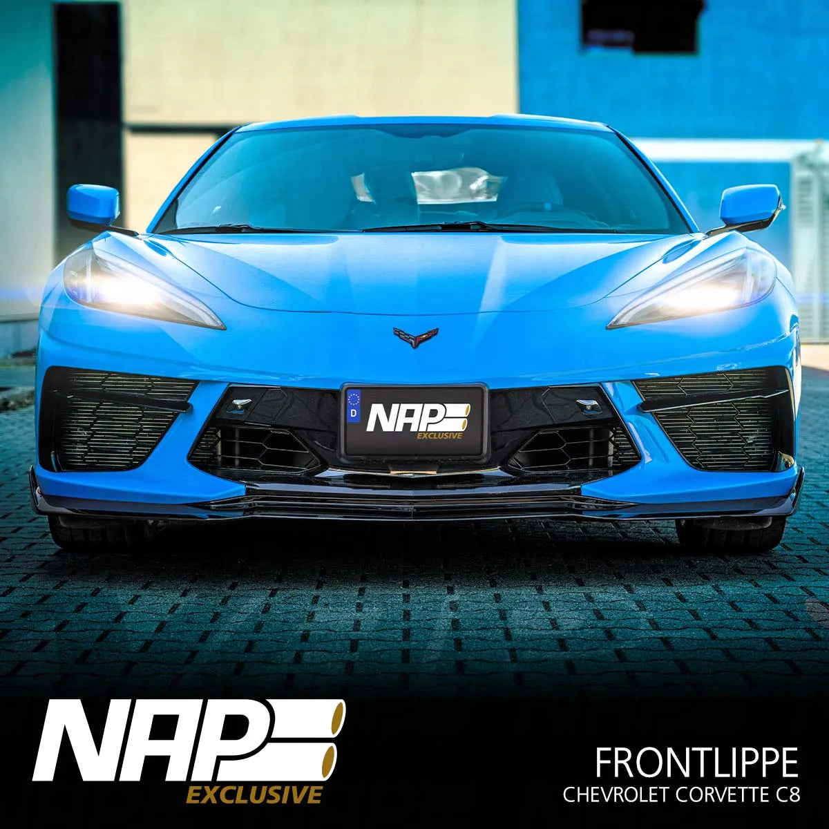 NAP Exclusive Chevrolet Corvette C8 Basalt (black) Aero Kit Frontlippe