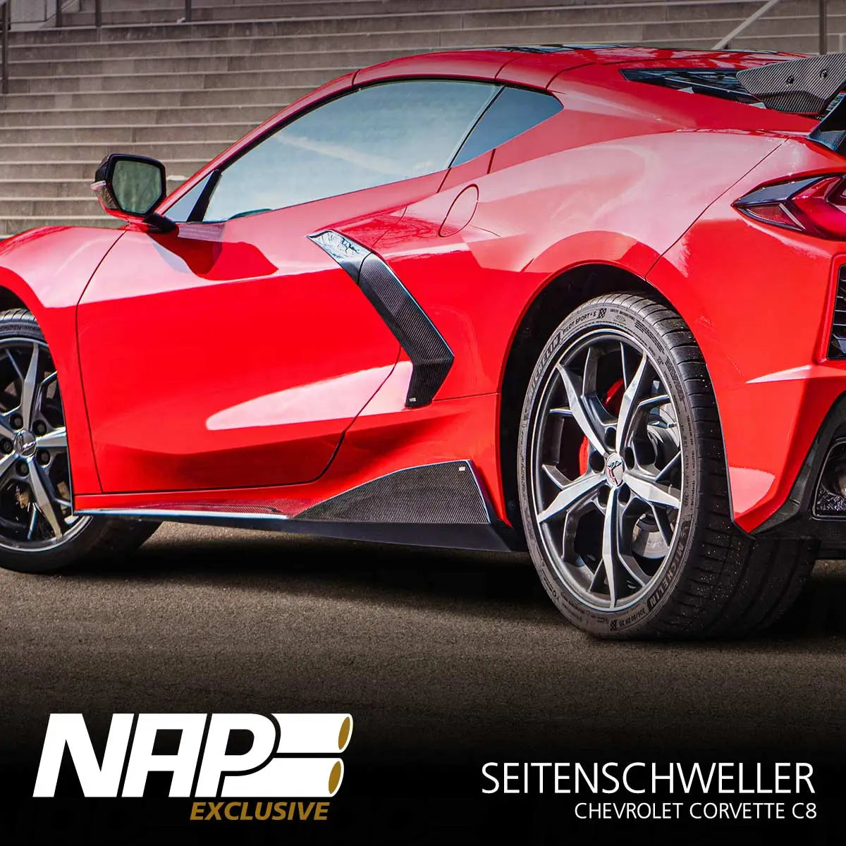 NAP Exclusive Chevrolet Corvette C8 Carbon Aero Kit Seitenschweller