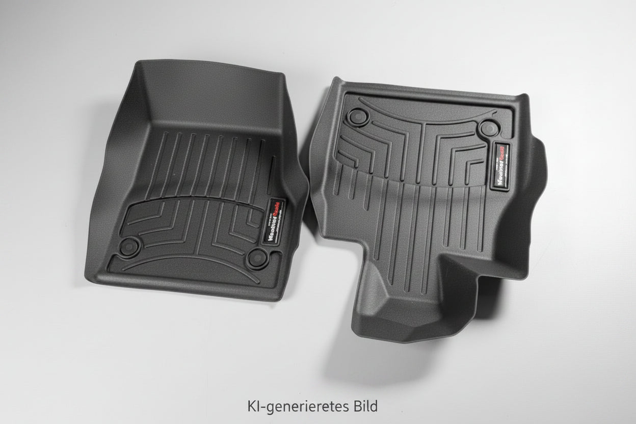 WeatherTech FloorLiner Set – 1. Reihe (Vorne) – Schwarz – Chevrolet Corvette C8 Coupe (2020-2024)