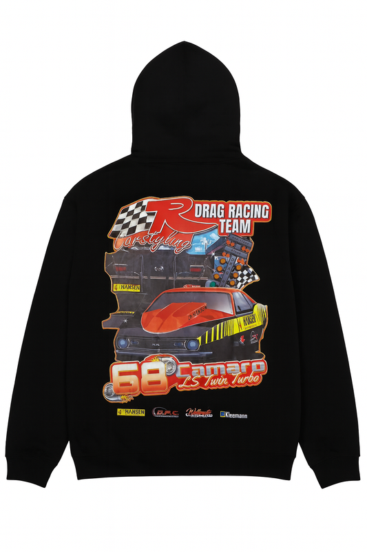 TR-Carstyling Schwarzer Hoodie "68 Camaro LS Twin Turbo"
