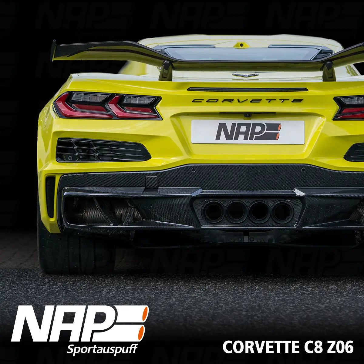 NAP QUAD-Klappenauspuff Corvette C8 Z06 (US & EU) inkl. Diffusor