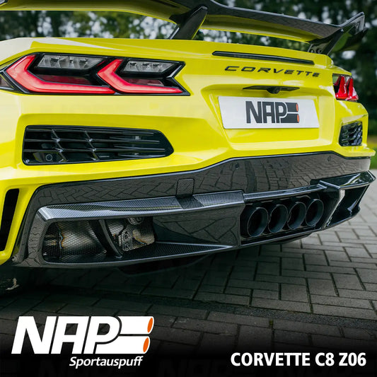 NAP QUAD-Klappenauspuff Corvette C8 Z06 (US & EU) inkl. Diffusor