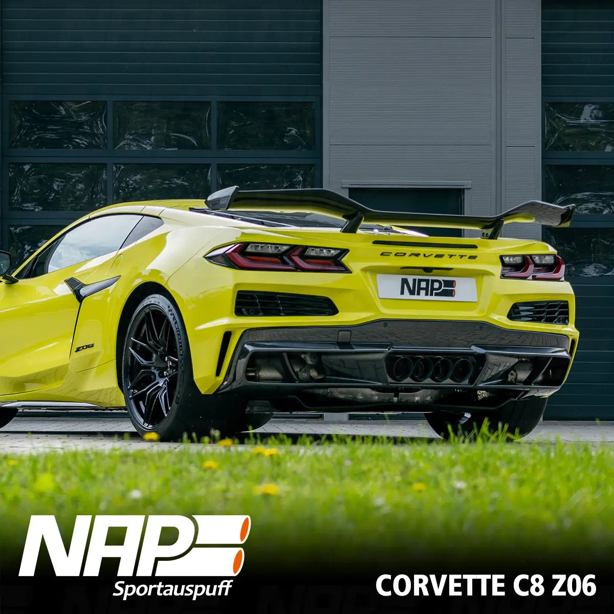 NAP QUAD-Klappenauspuff Corvette C8 Z06 (US & EU) inkl. Diffusor