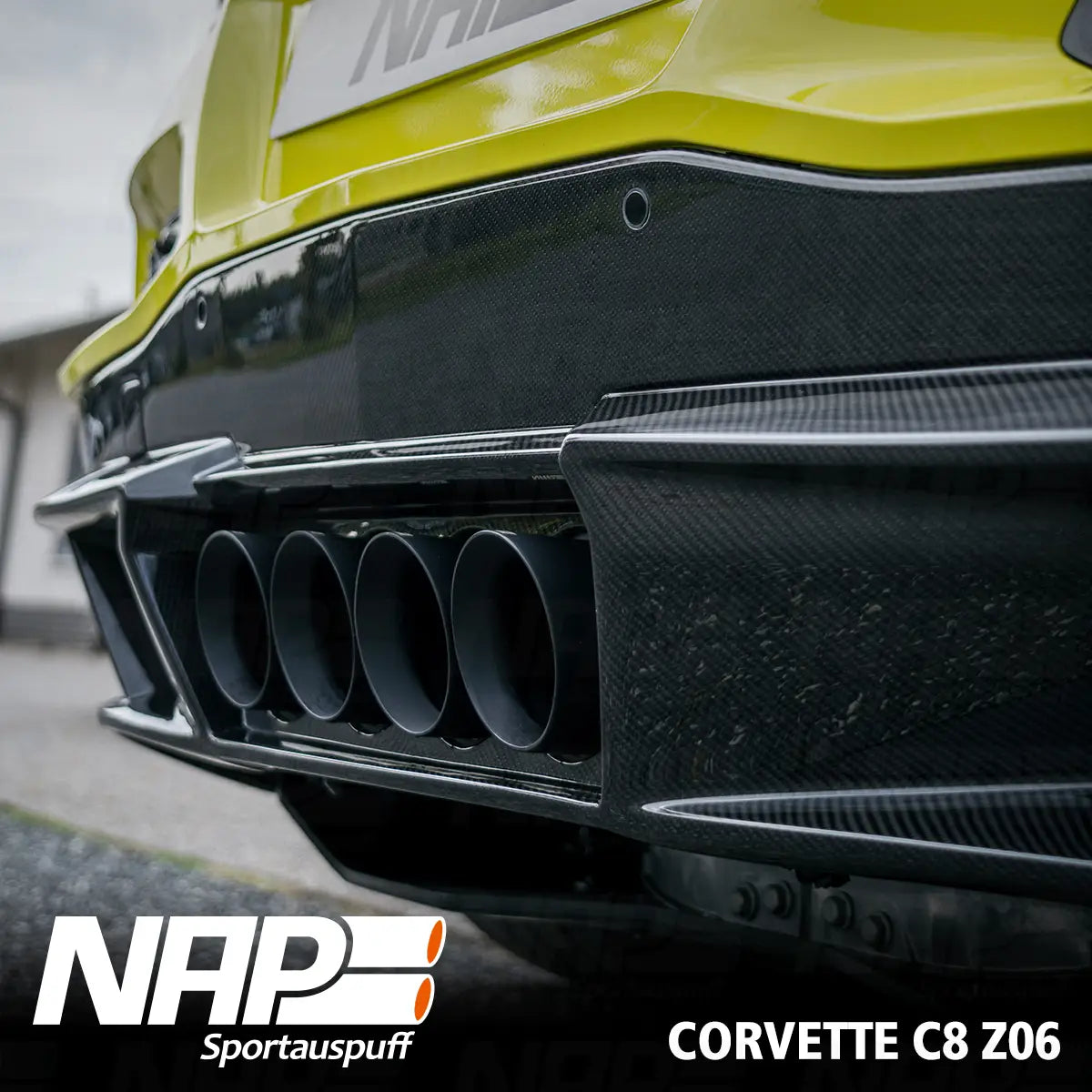 NAP QUAD-Klappenauspuff Corvette C8 Z06 (US & EU) inkl. Diffusor