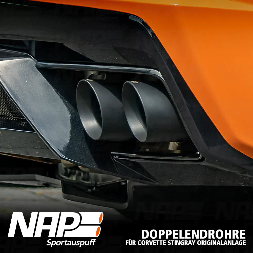 NAP Endrohr Set ⌀ 100 mm (4″) für Corvette Stingray C8 Originalanlage