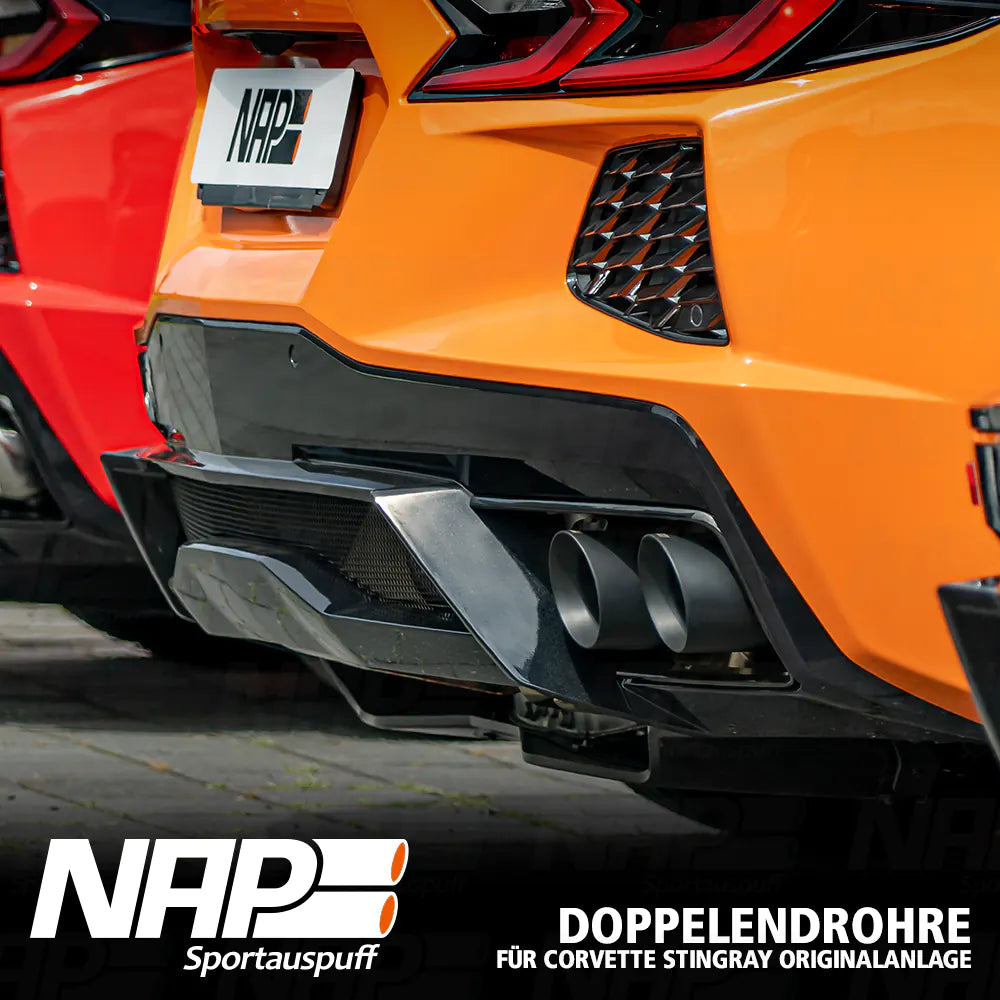 NAP Endrohr Set ⌀ 100 mm (4″) für Corvette Stingray C8 Originalanlage