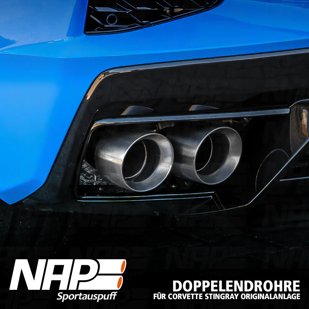 NAP Endrohr Set ⌀ 100 mm (4″) für Corvette Stingray C8 Originalanlage