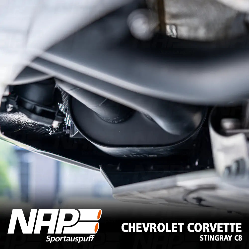 NAP QUAD-Klappenauspuff Corvette C8 Stingray (EU) inkl. Diffusor