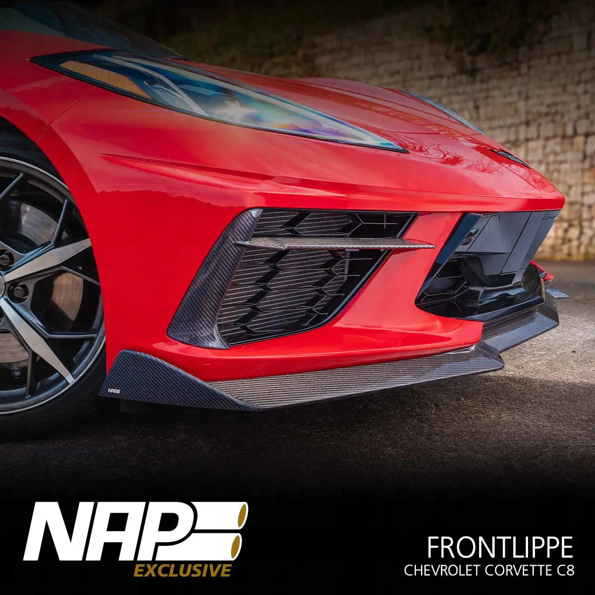 NAP Exclusive Chevrolet Corvette C8 Carbon Aero Kit Frontlippe