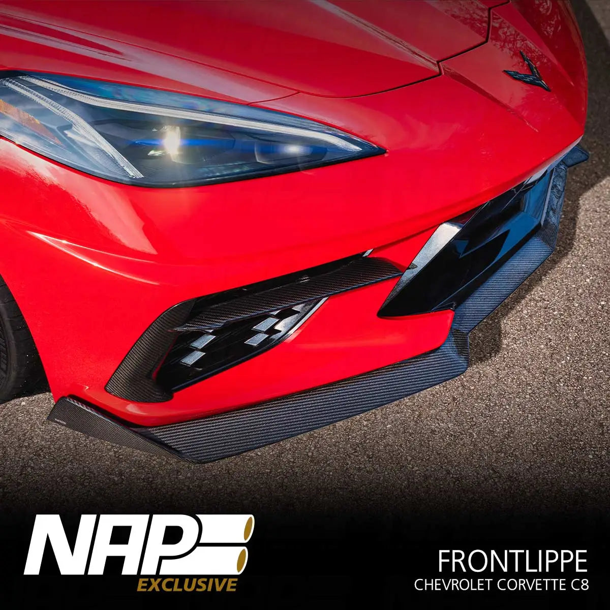 NAP Exclusive Chevrolet Corvette C8 Carbon Aero Kit Frontlippe