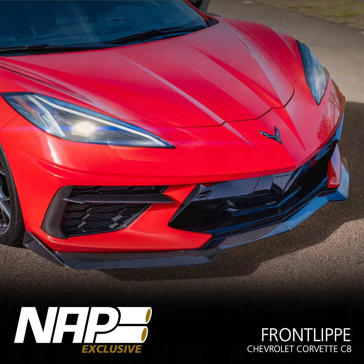 NAP Exclusive Chevrolet Corvette C8 Carbon Aero Kit Frontlippe