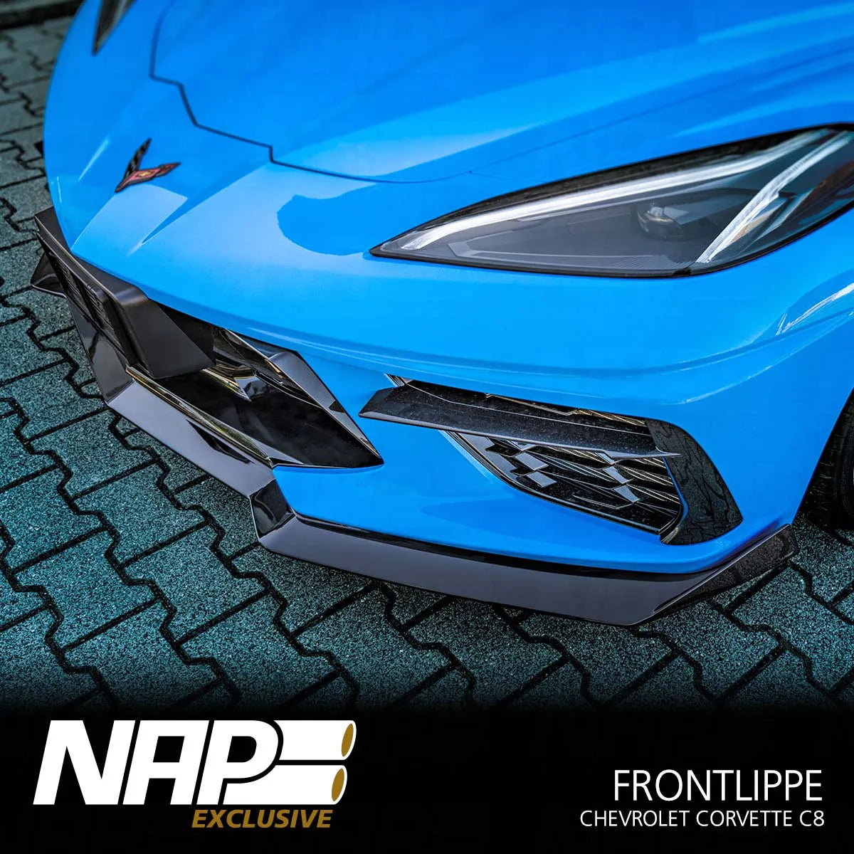 NAP Exclusive Chevrolet Corvette C8 Basalt (black) Aero Kit Frontlippe