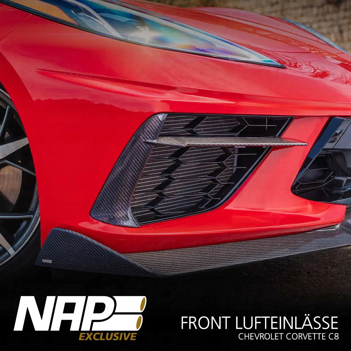 NAP Exclusive Chevrolet Corvette C8 Carbon Aero Kit Front Lufteinlässe