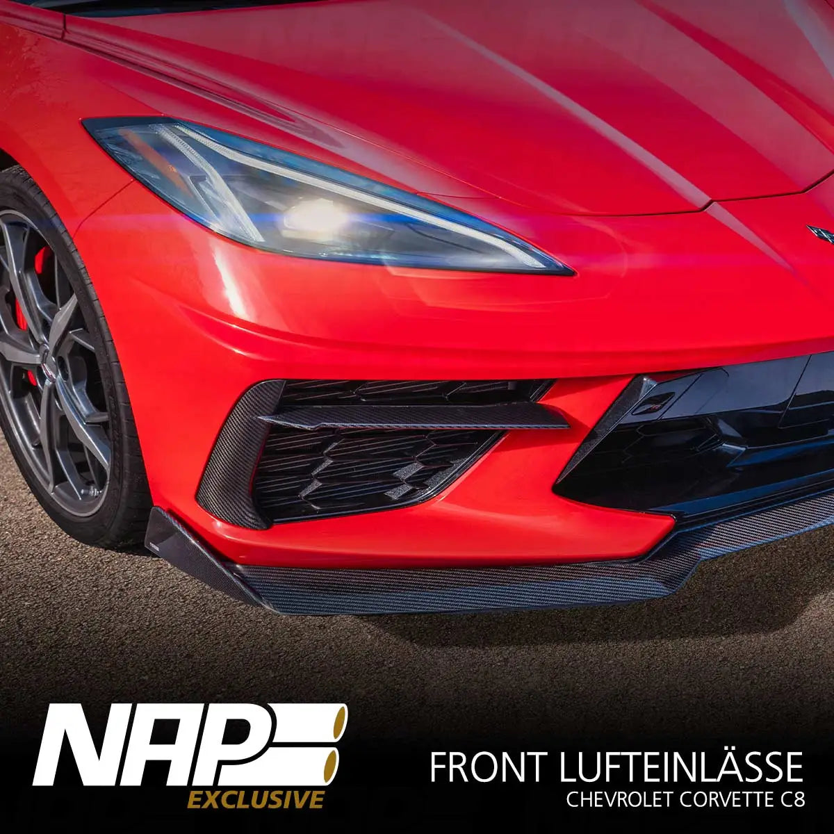 NAP Exclusive Chevrolet Corvette C8 Carbon Aero Kit Front Lufteinlässe