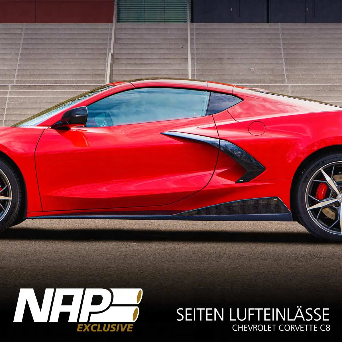 NAP Exclusive Chevrolet Corvette C8 Carbon Aero Kit Seiten Lufteinlässe