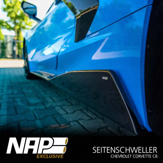 NAP Exclusive Chevrolet Corvette C8 Basalt (black) Aero Kit Seitenschweller