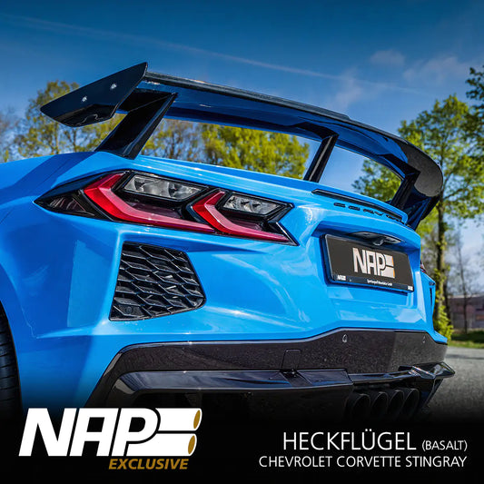 NAP Exclusive Chevrolet Corvette C8 Basalt (black) Aero Kit Heckflügel