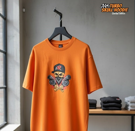 Turbo Skull T-Shirt – Kurzarm, Orange